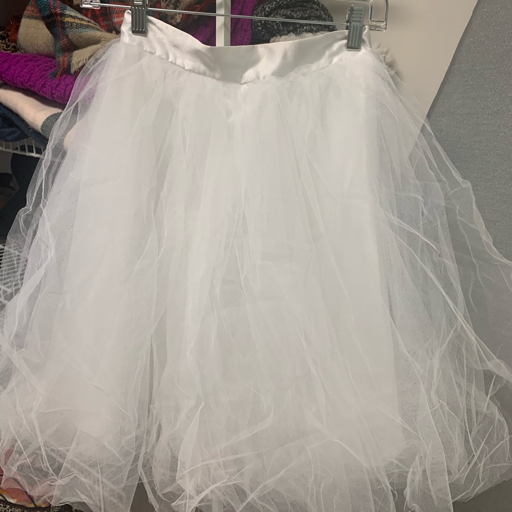 White Tulle Skirt